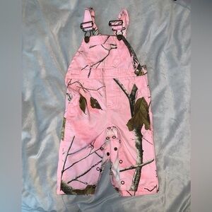 Real tree bass pro shop Pink Camouflage baby girls Kids Overalls size 9 months